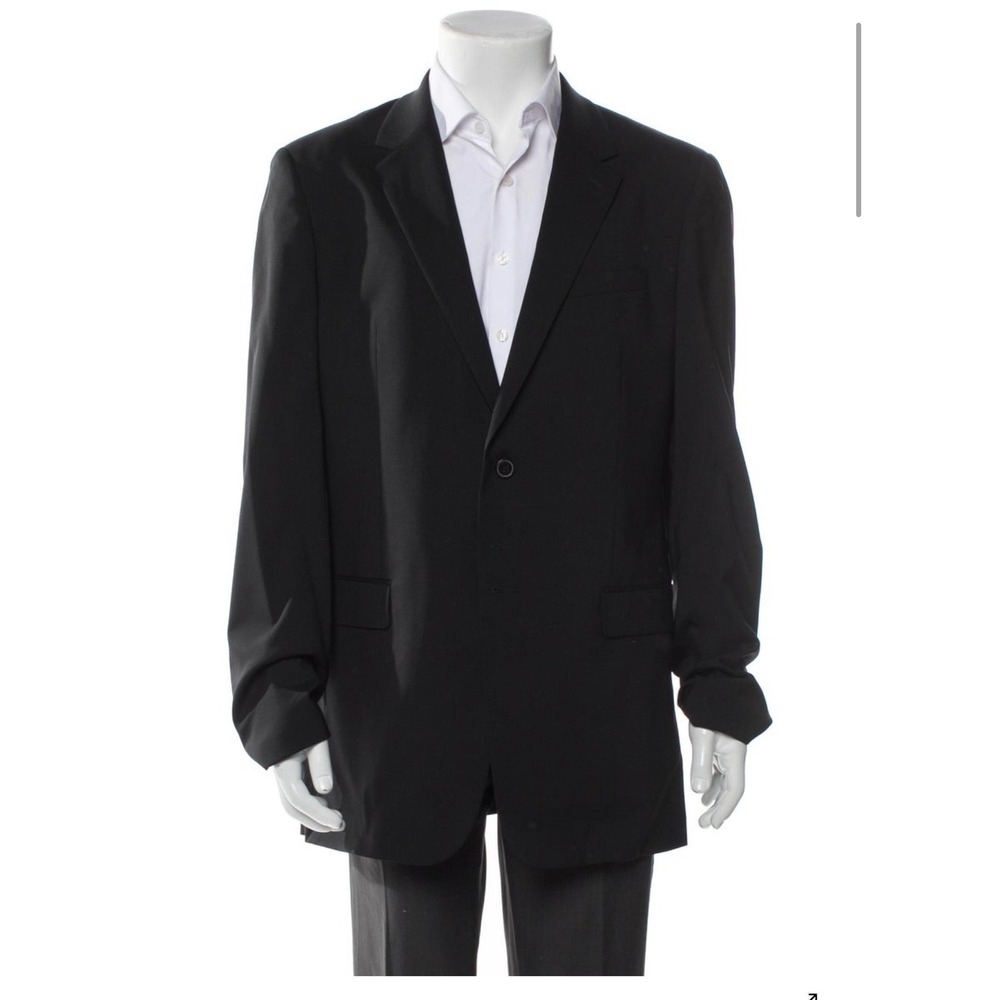 Theory Mens Black Chambers SV Sar Stretch‎ Wool Blazer Sport Coat 42L 10871105